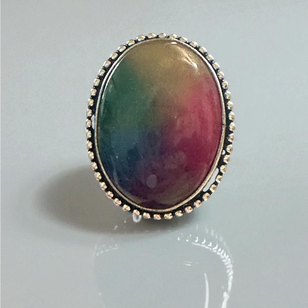 NEW RAINBOW SOLAR QUARTZ  RING
